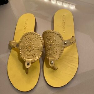Jack Roger’s sandals size 8 yellow and gently used